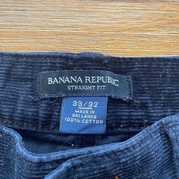 Banana Republic Men’s Black Corduroy Pants Sz W33/L32 EUC - Picture 3 of 4